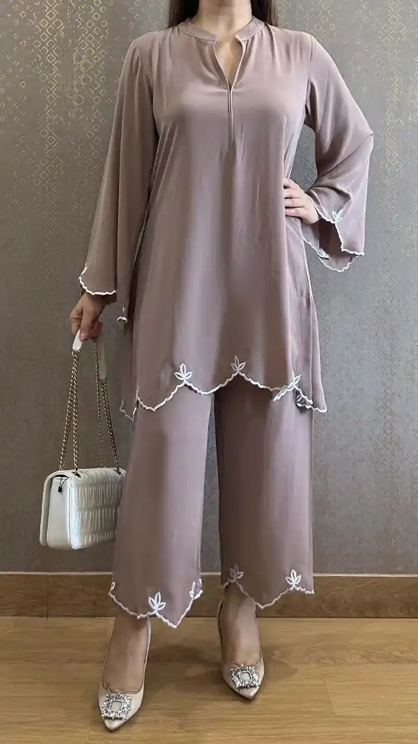 Mocha Aisha Embroidered Co-ord Set.png
