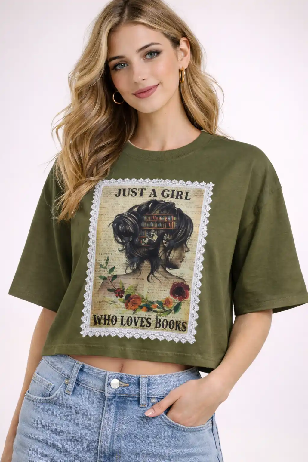 Just A Girl Printed T-Shirt  .png