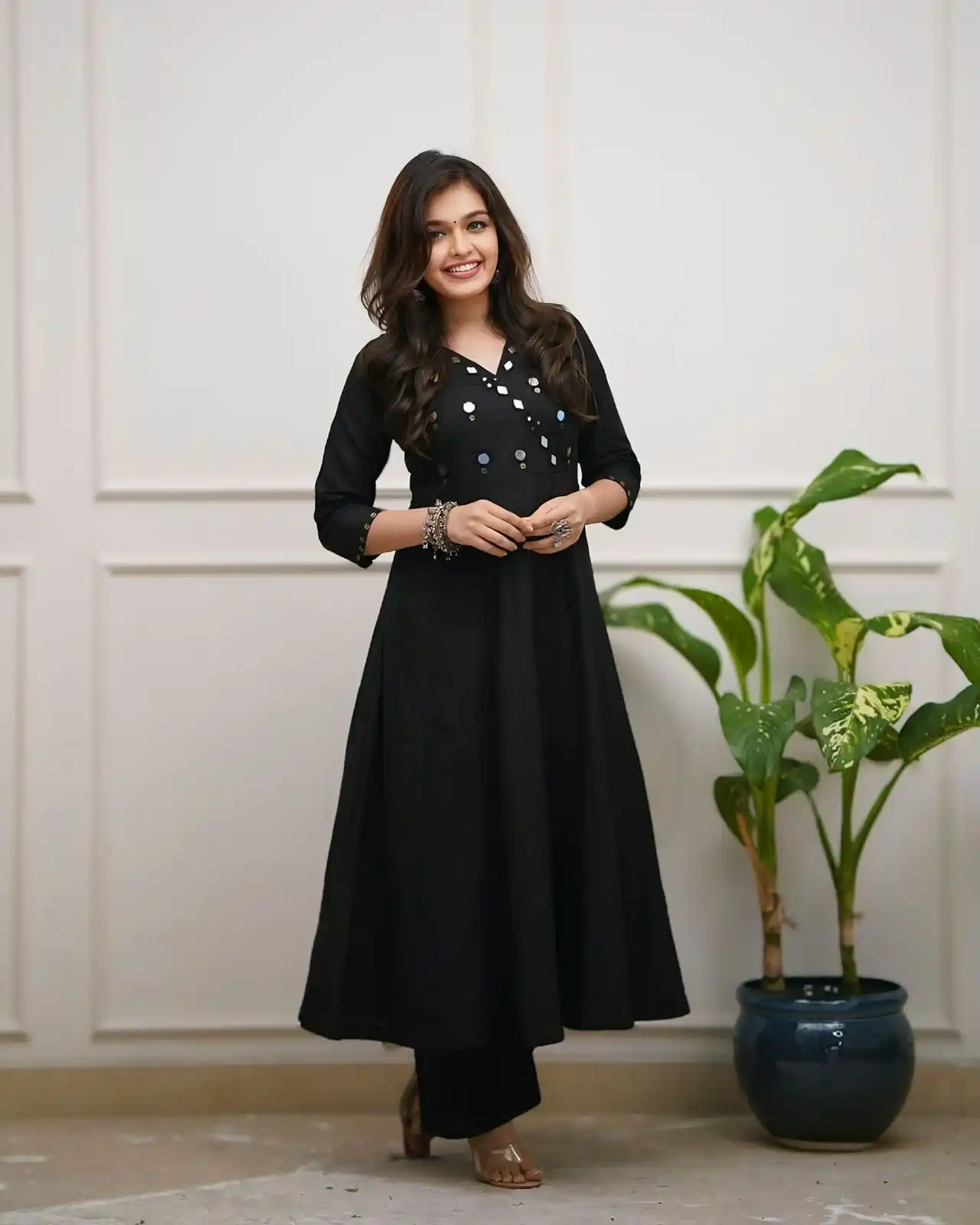 JaipurKurties Elegant Wine Rayon Anarkali Kurti Palazzo Set with Mirror Embroidery.png