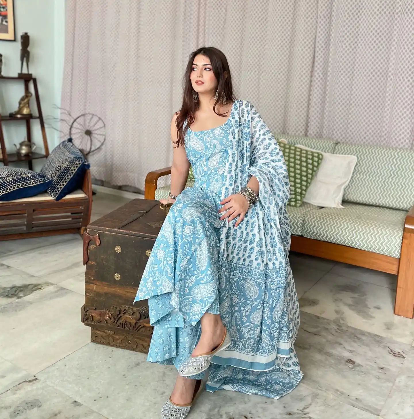 Jaipurkurties Rayon Kurti With pant and dupatta sets.png