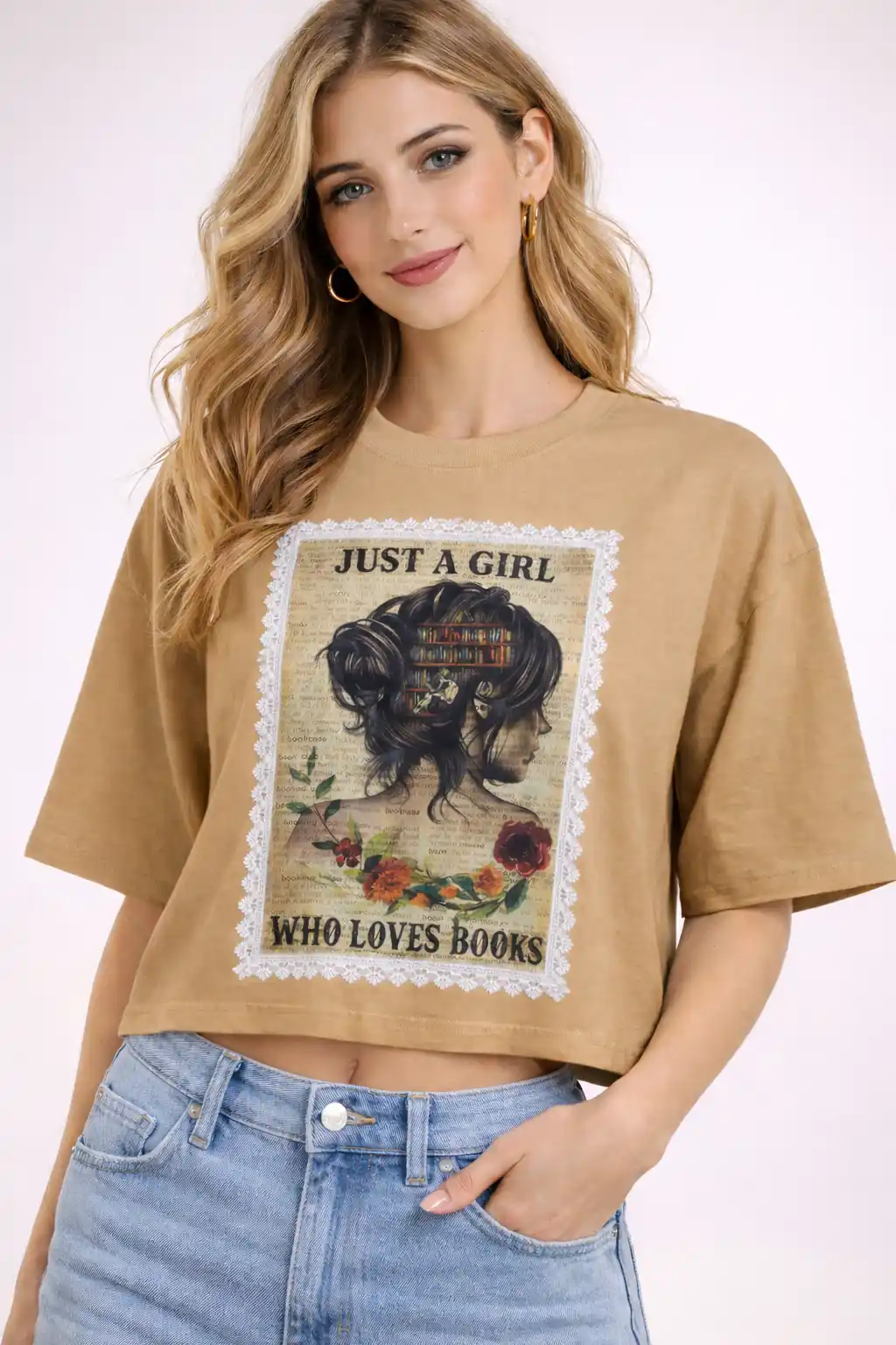 Just A Girl Printed T-Shirt  .png