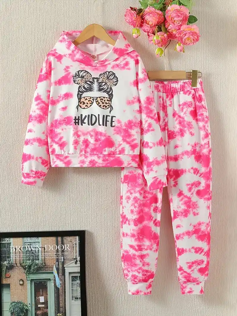 Mini Girls T-shirt Legis Trendy Hoodieand Bottom Set For Girls.png