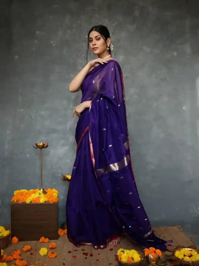 Maheswari Silk Cotton Saree - Royal Purple.png