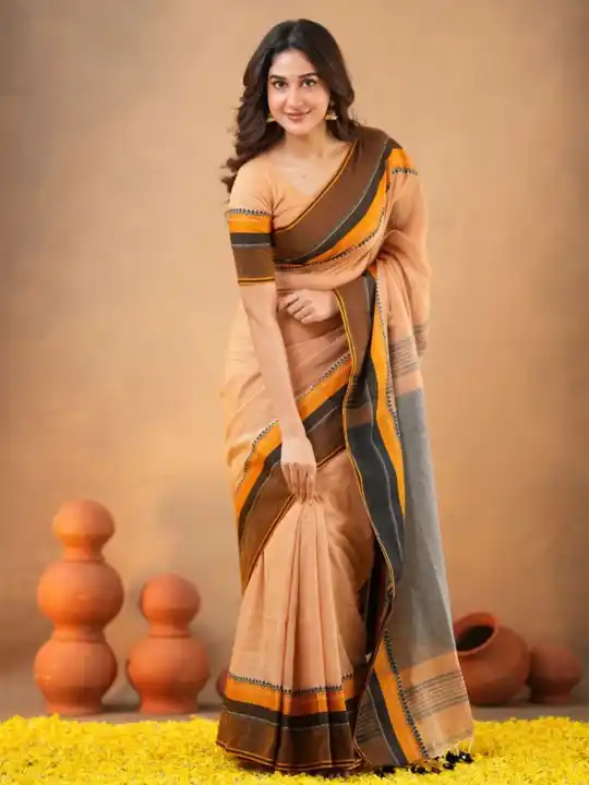 Handwoven Bliss Bengal Cotton Saree.png