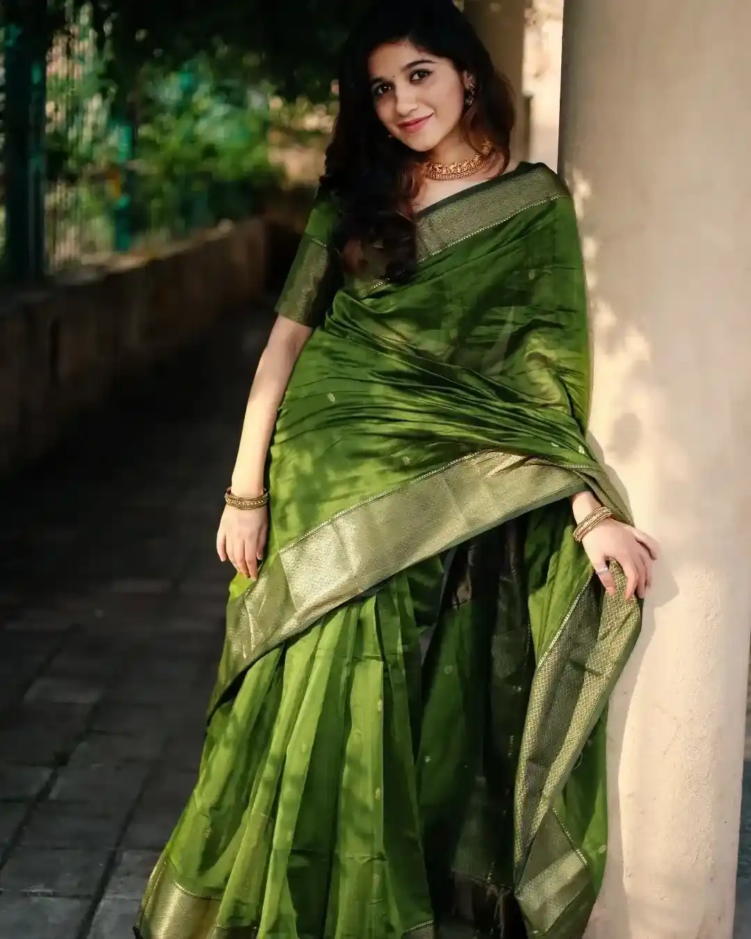 Maheswari Silk Cotton Saree - Green.png