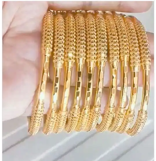 Designer High Gold Plated Daily Wear Fancy 10 Pcs Bangle.png