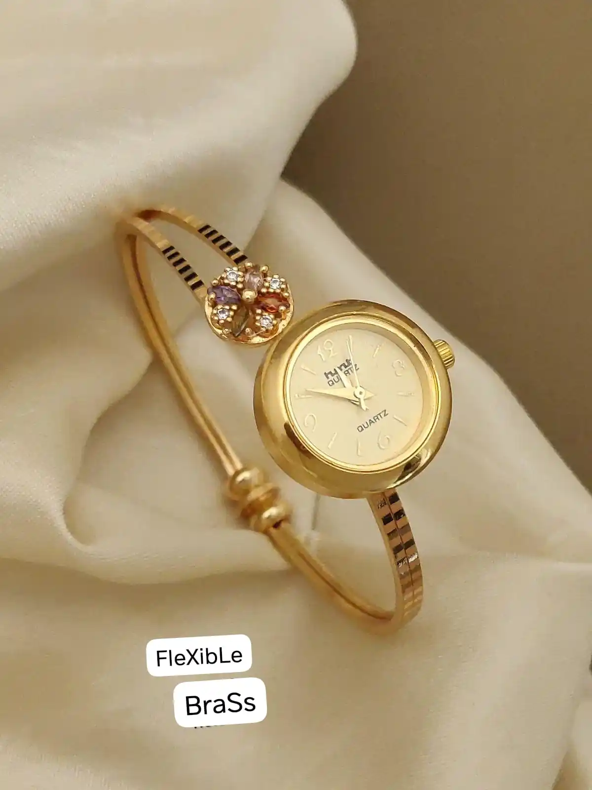 Stylish Gold-Tone Free Size Brass Womenâ€™S Watch Bracelet.png