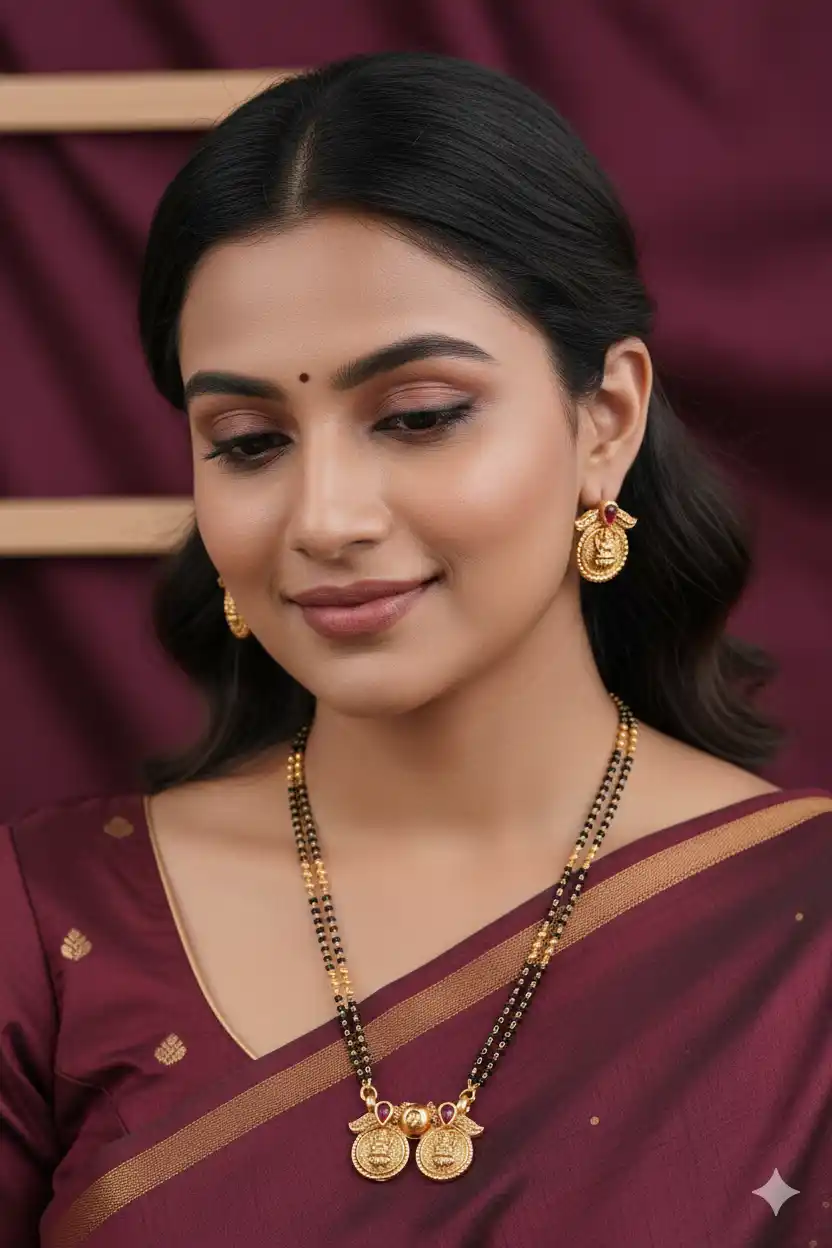 Classic Micro Gold Plated Laxmi Coin Mangalsutra Set For Women.png