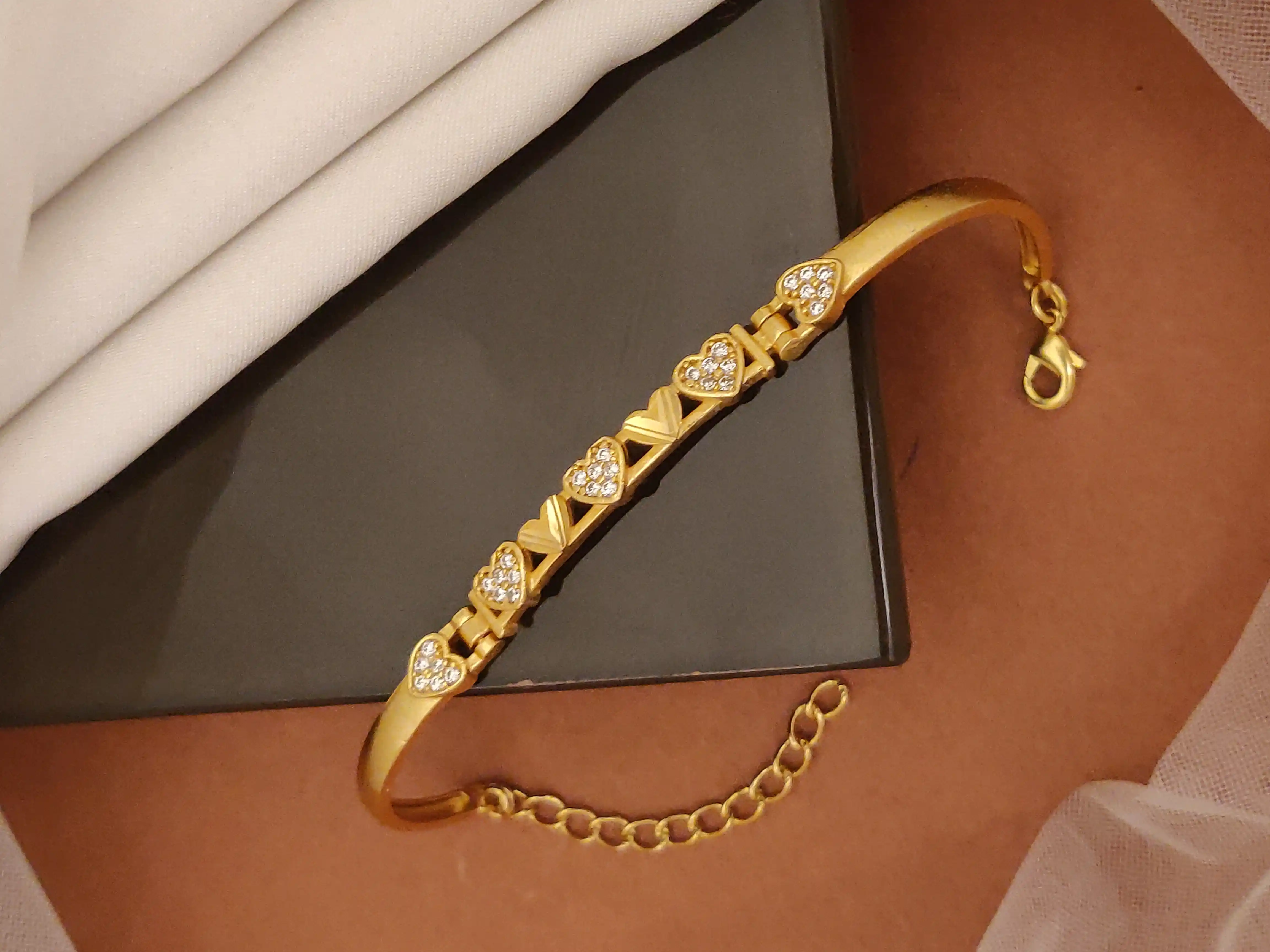 Gold Plated AD Diamond Studded Fancy Forming Bracelet.png