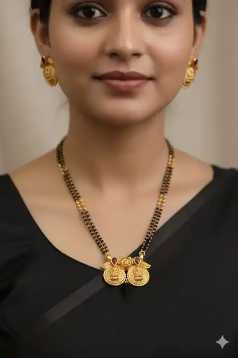 Micro Gold Plated And Diamond Antique Mangalsutra.png
