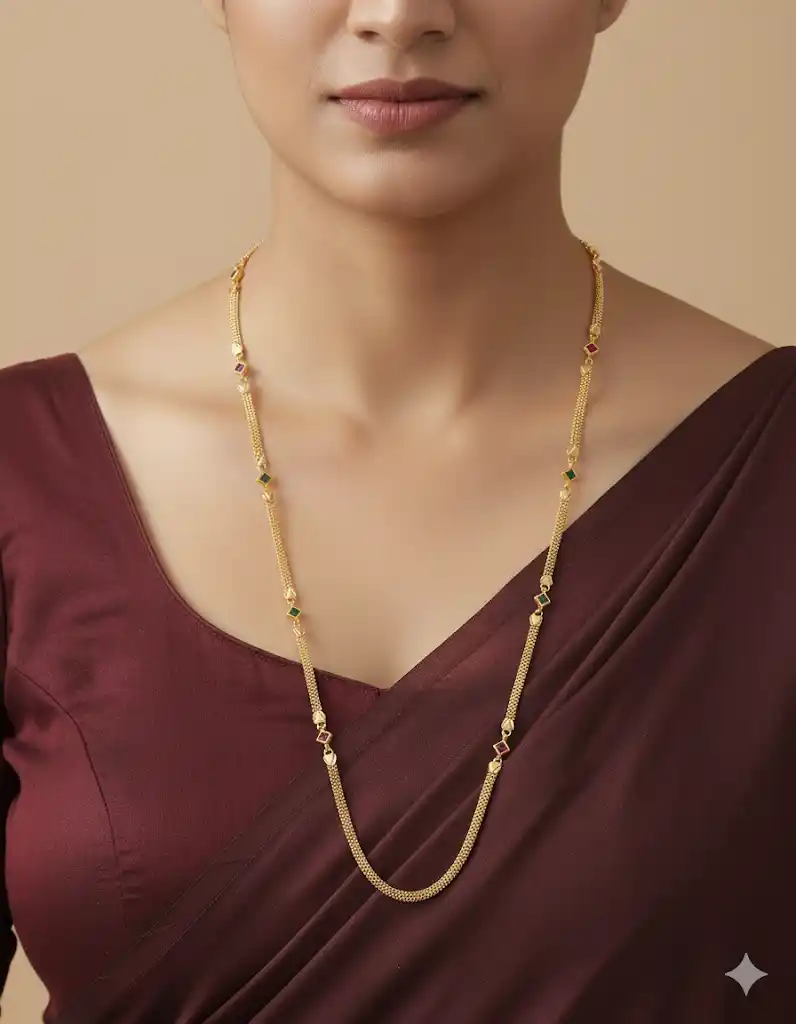 micro gold plated ad dimaond studed kempu work chain.png