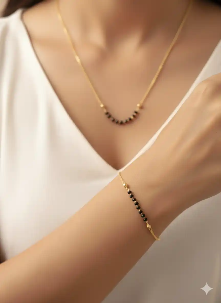 Micro Gold Plated Daily Wear Delicate Black Pearl Mangalsutra with Hand Mangalsutra.png