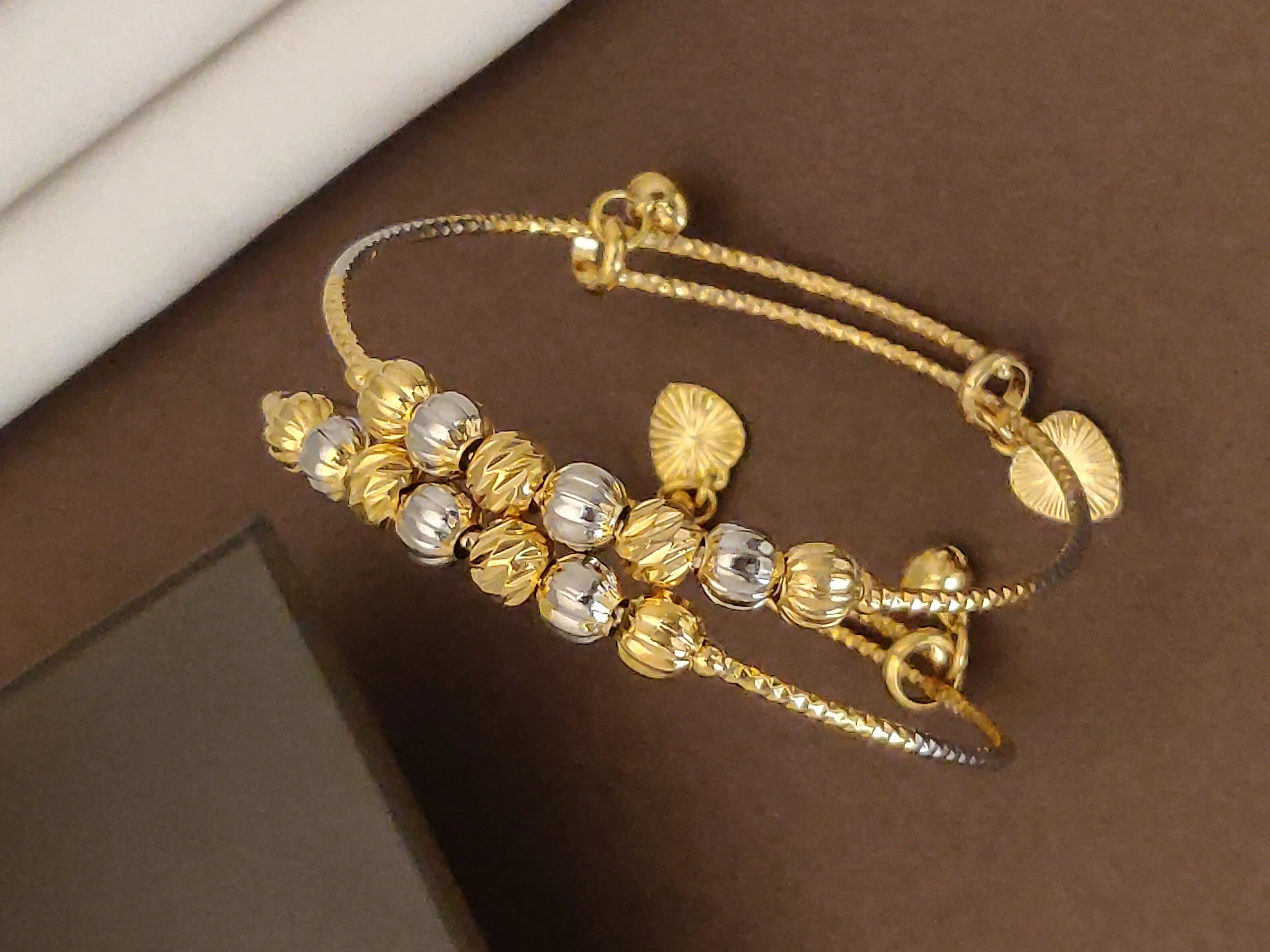 Micro Gold Plated Daily Wear Adjustable Ball Kadli for Women 2 PCs.png