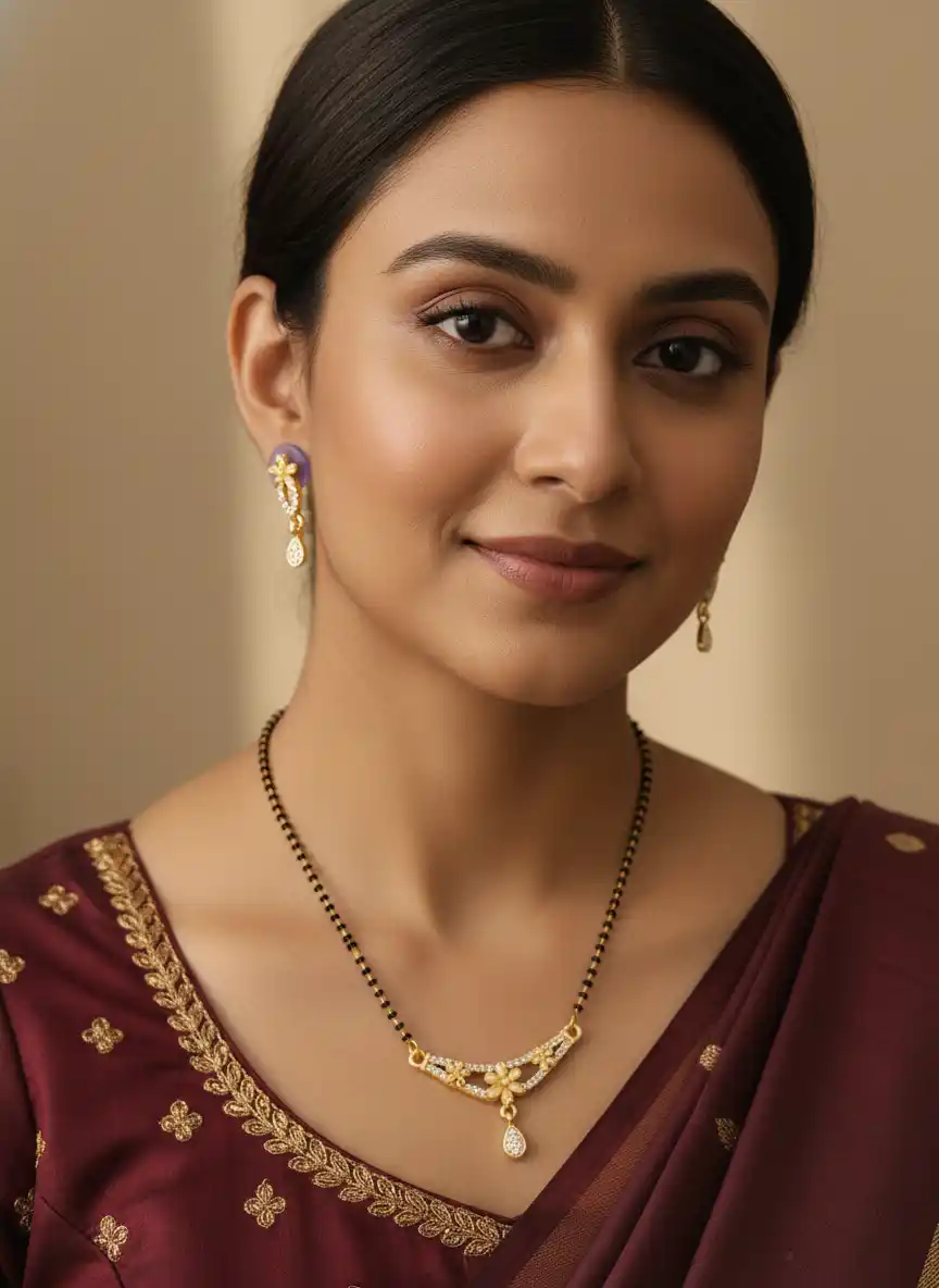 Forming ad diamond high gold plated flower mangalsutra   3 months guarantee.png