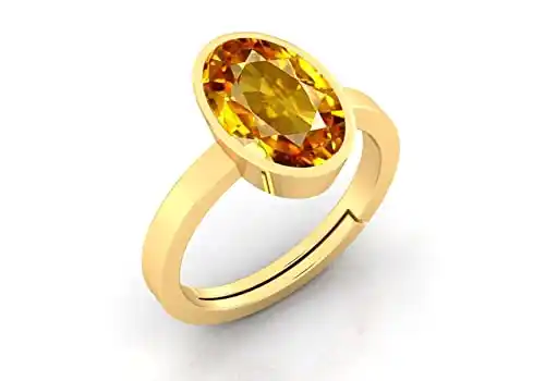 A+ Quality Natural Yellow Sapphire Pukhraj Gemstone Ring for Women's and Men's.png