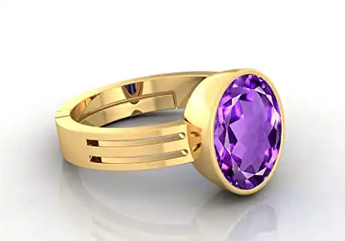 Amethyst Ring Katela Ring Original Certified Natural Amethyst Stone Ring Astrological Birthstone Gold Plated Adjustable Ring .png