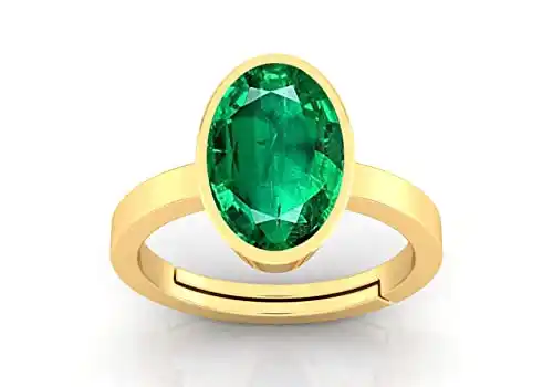 Natural Emerald Panna Panchdhatu Adjustable Rashi Ratan Gold Plating Ring for Astrological Purpose Men & Women By Lab Certifeid.png