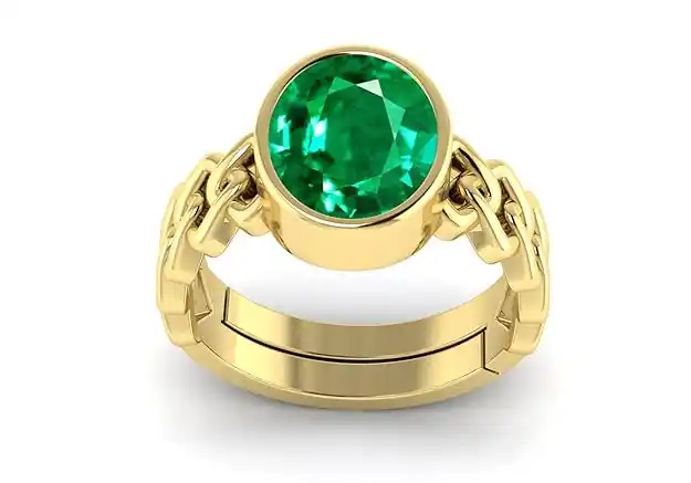 Natural Emerald Panna Panchdhatu Adjustable Rashi Ratan Gold Plating Ring for Astrological Purpose Men & Women By Lab Certifeid.png