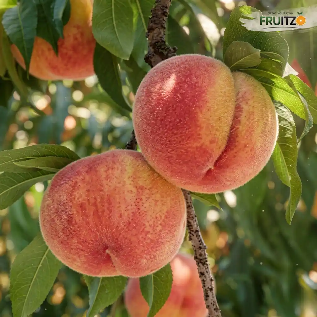 Premium Hybrid Sweet Peach Live Plant (Prunus persica) - High Yielding Variety.png