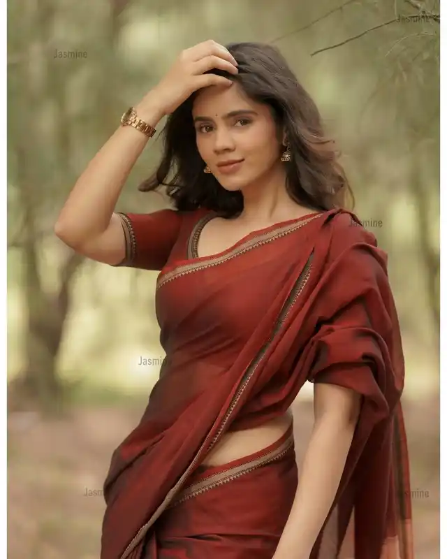 Maroon Pure Cotton Premium & Elegant Saree With Running Blouse For Women.png