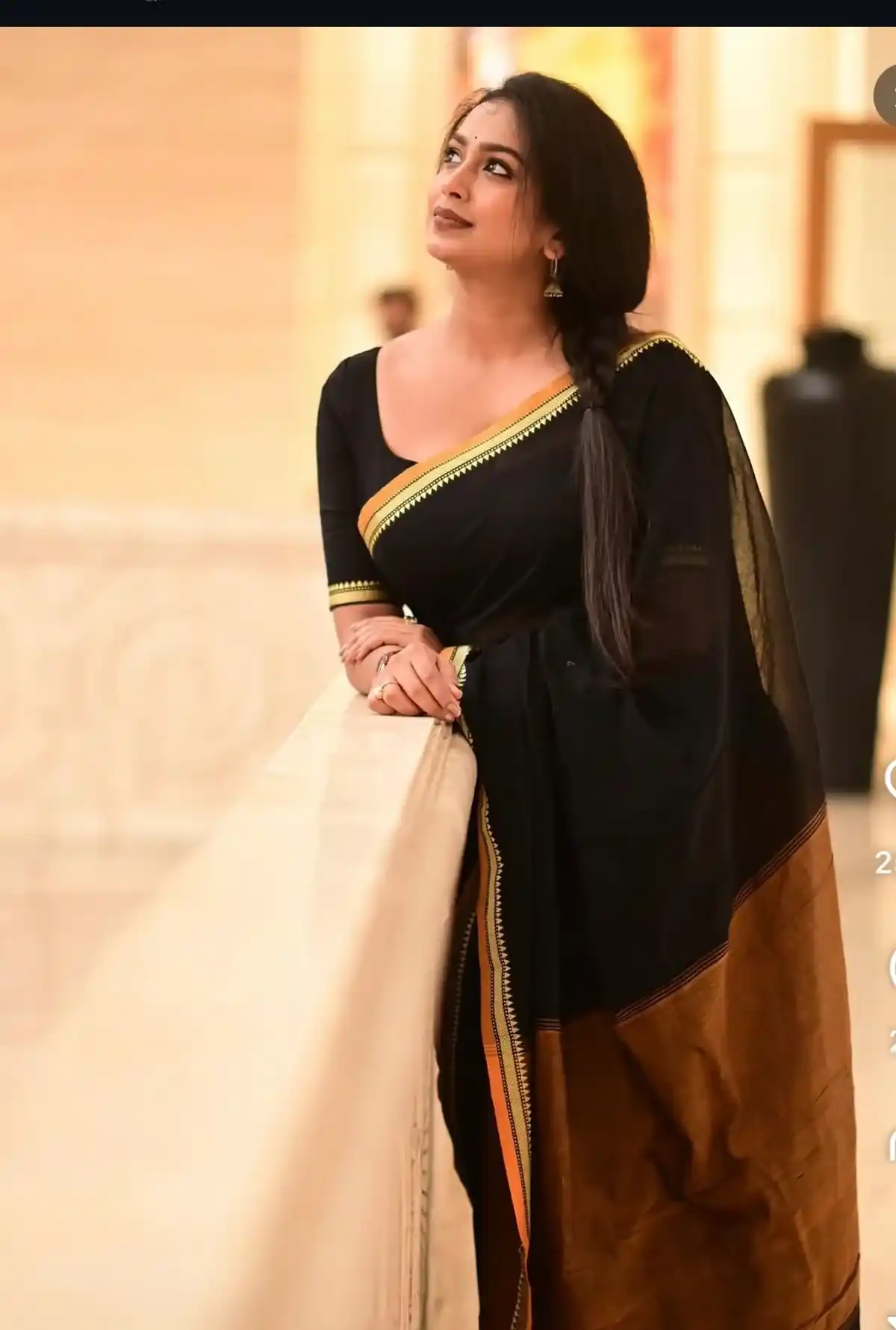 Black Thin Border Pure Cotton Narayanpet Saree.png