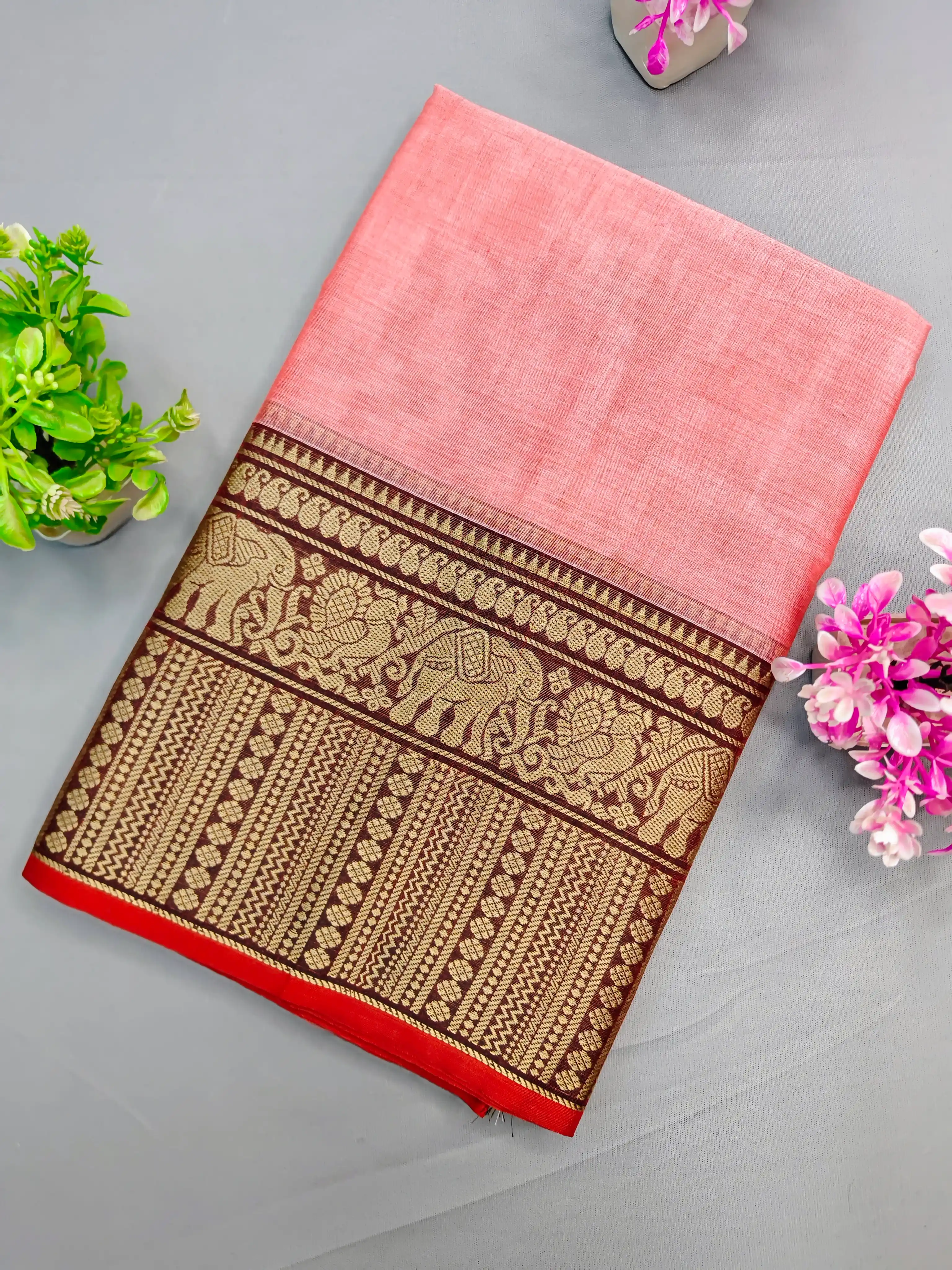 Beige Pure Cotton Premium & Elegant Saree For Women.png