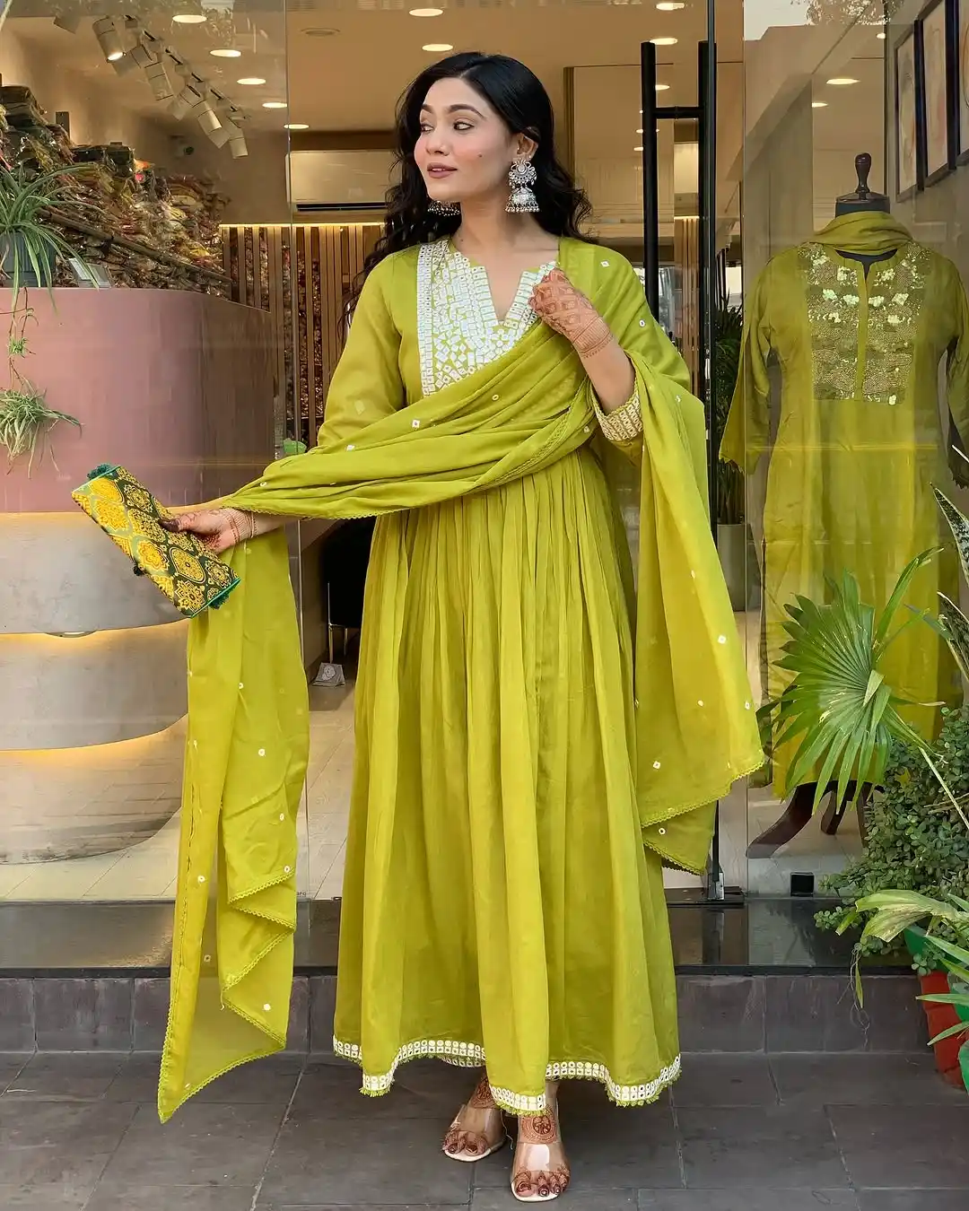 Pistachio Green Aarohi Lime Chikankari Ensemble Anarkali Kurta Set with Dupatta.png