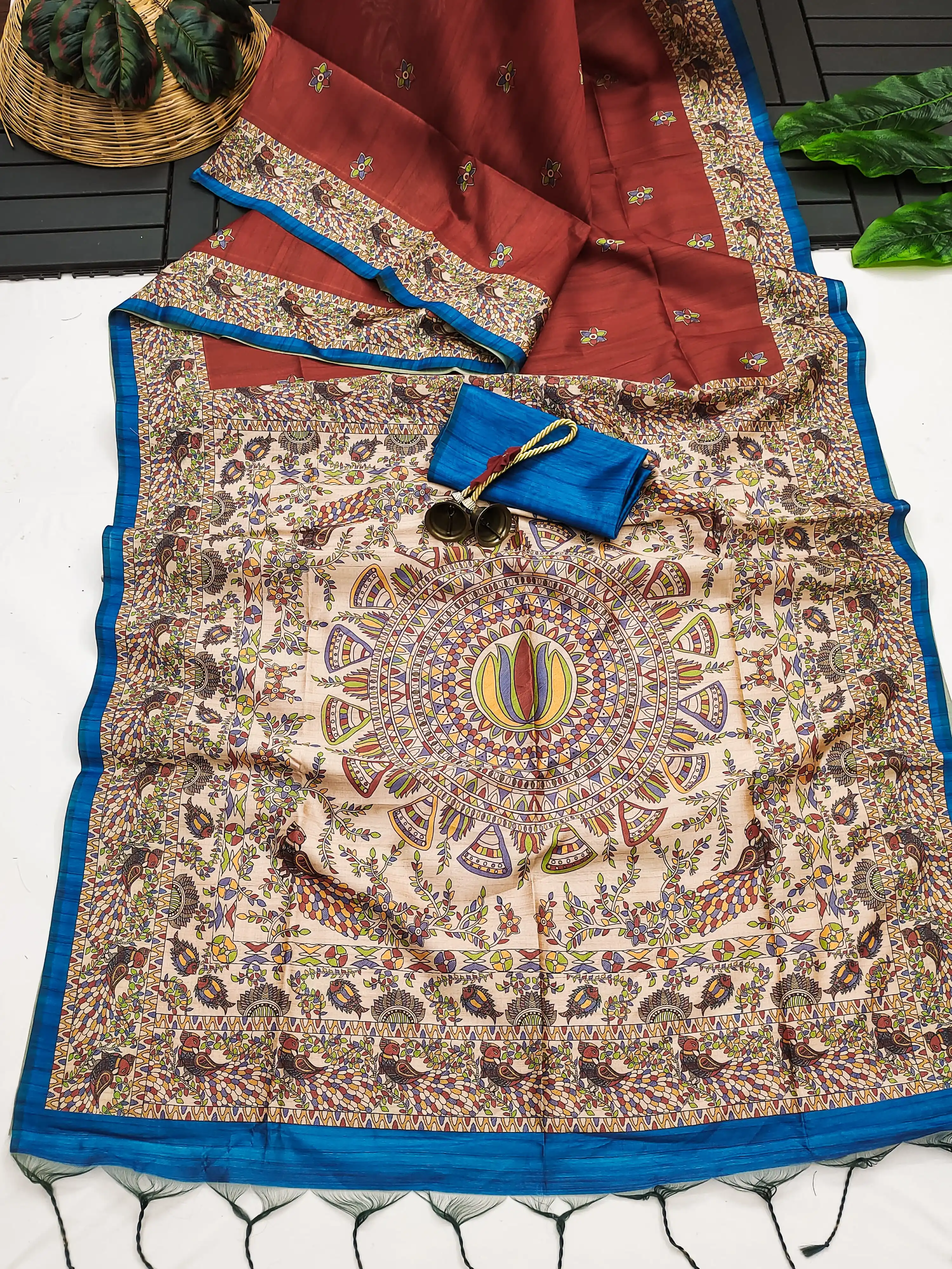 Tussar Silk Madhubani 106 - RED.png