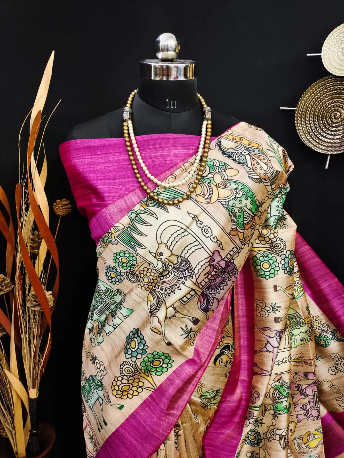 PINK - Tussar Silk Kalamkari Saree.png