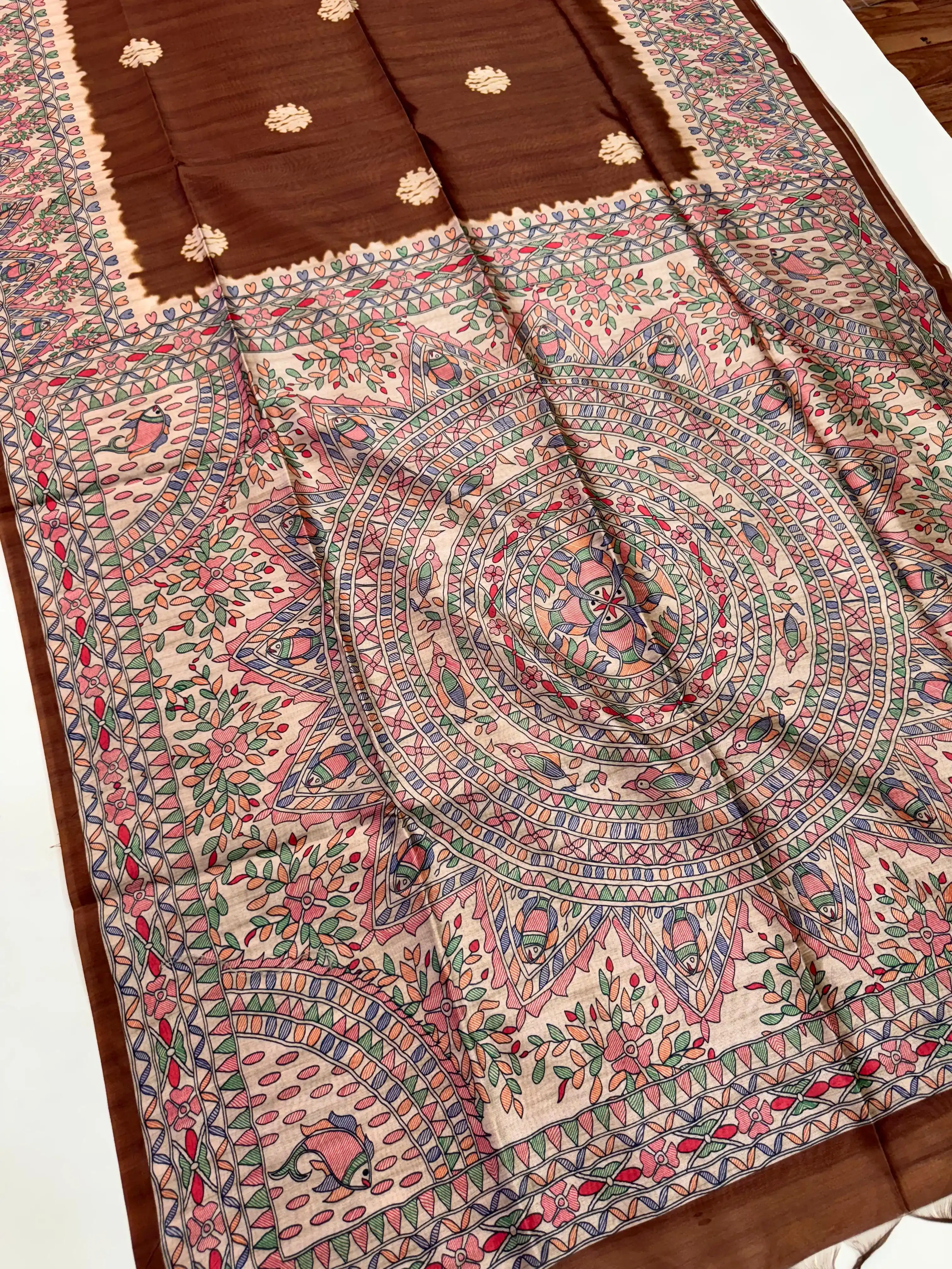 Tussar Silk Madhubani 101 - COFFEE.png
