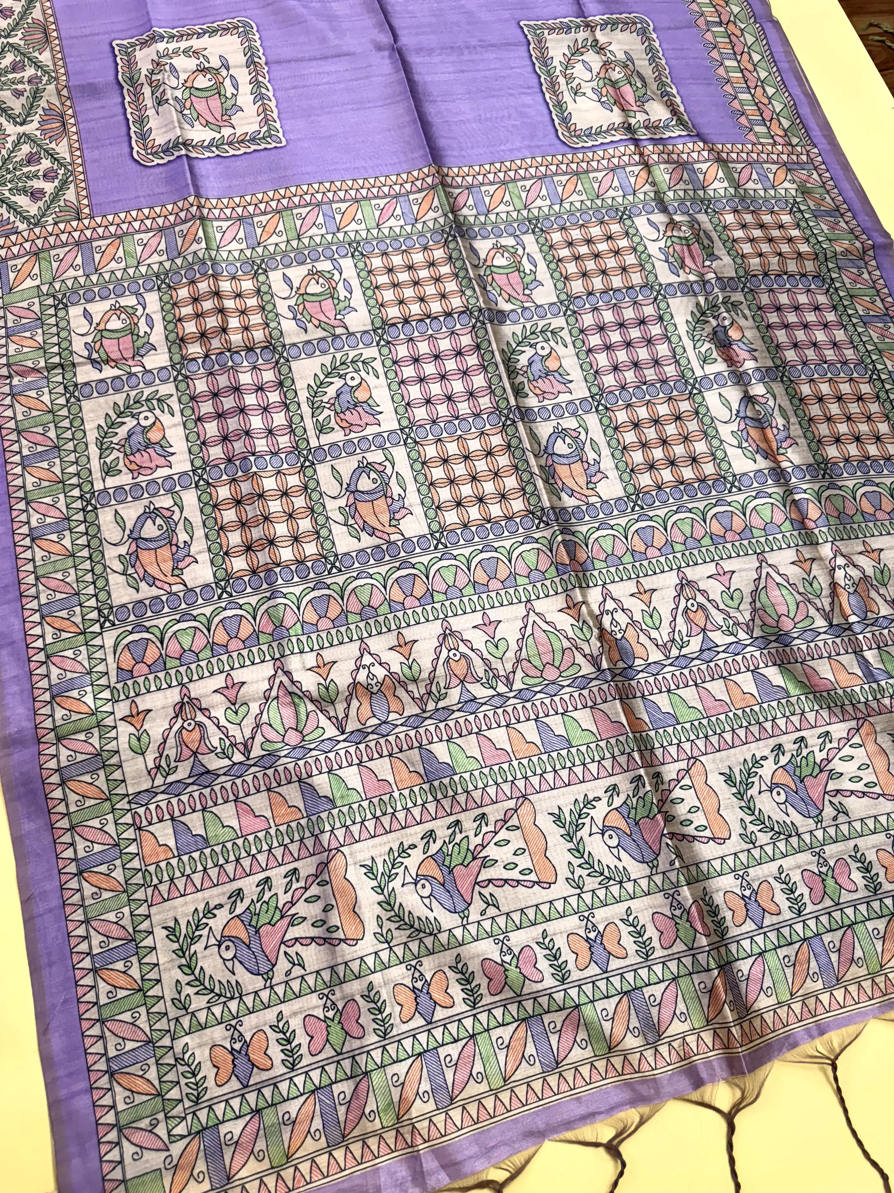 Tussar Silk Madhubani 102 - PURPLE.png