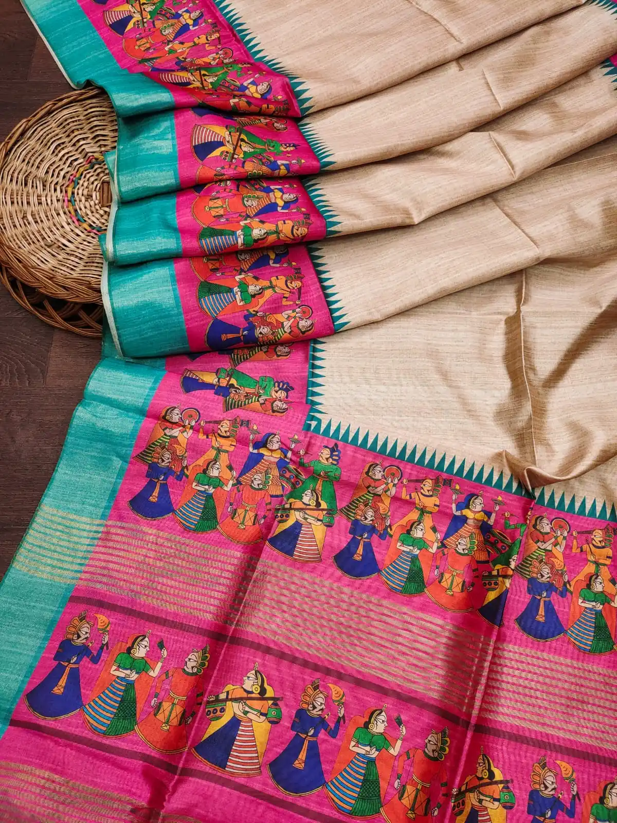 FIROZI - Tussar Silk Kalamkari Saree.png