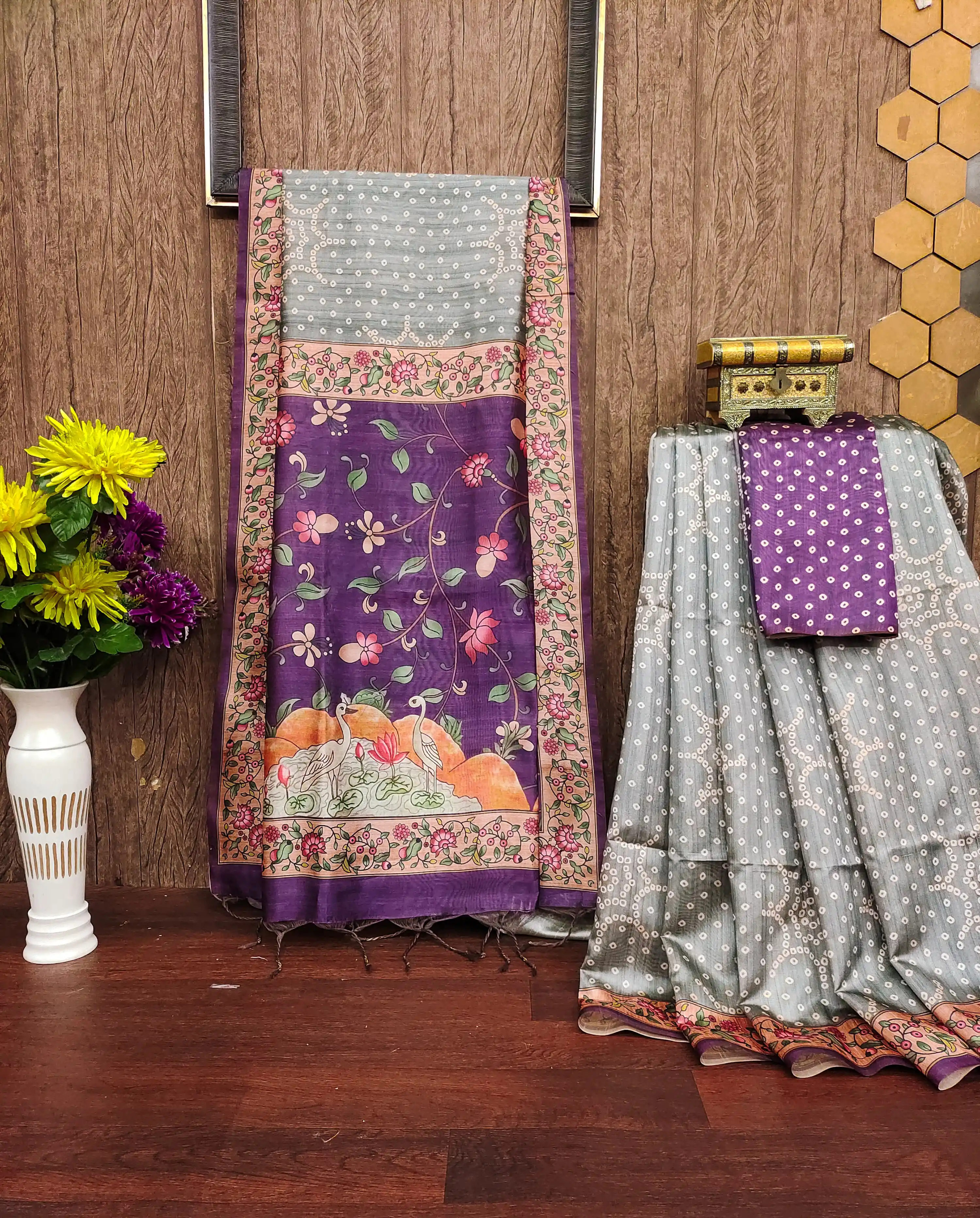 GREY - Tussar Silk Kalamkari Saree.png