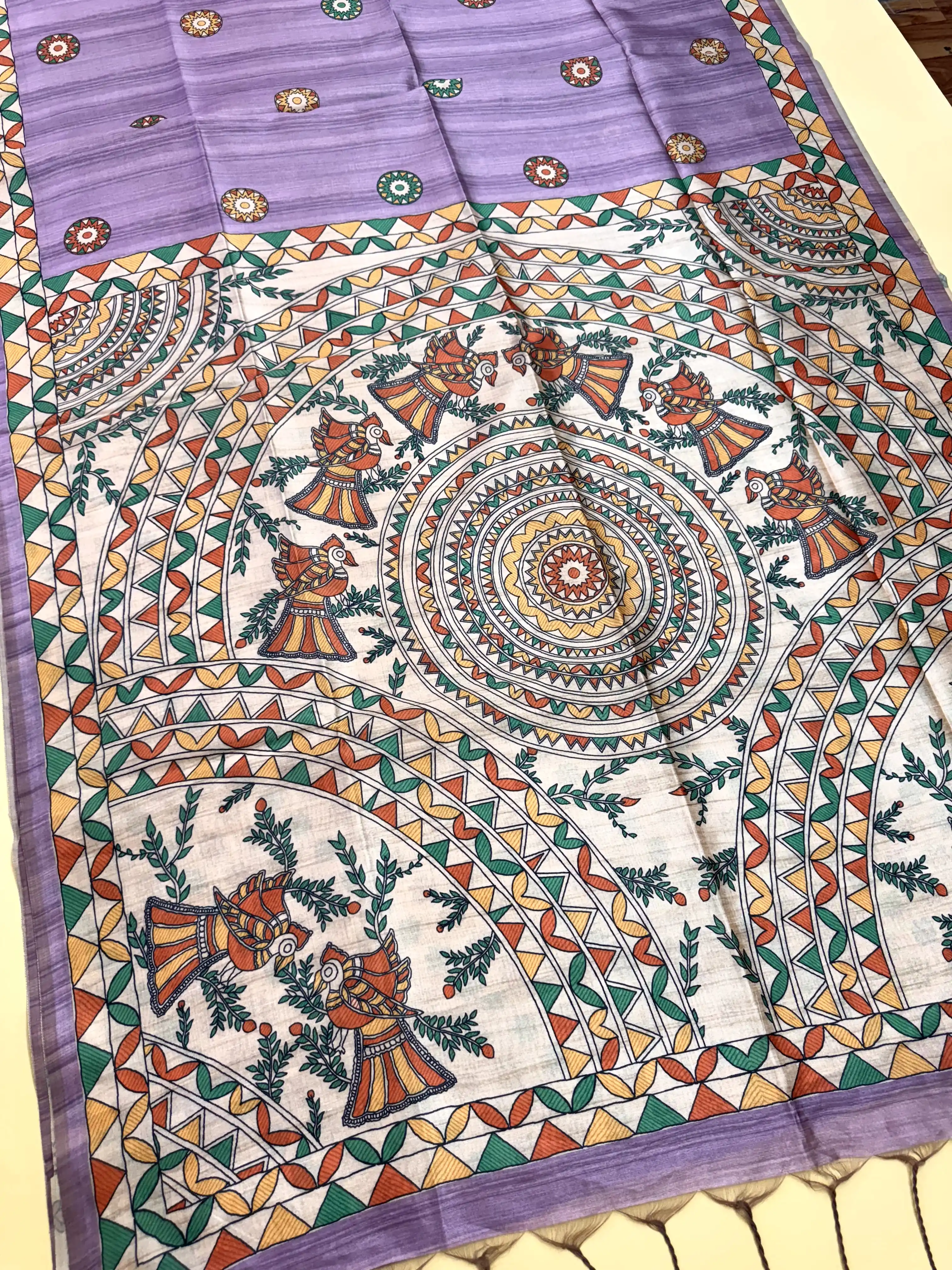 Tussar Silk Madhubani 103- WINE.png