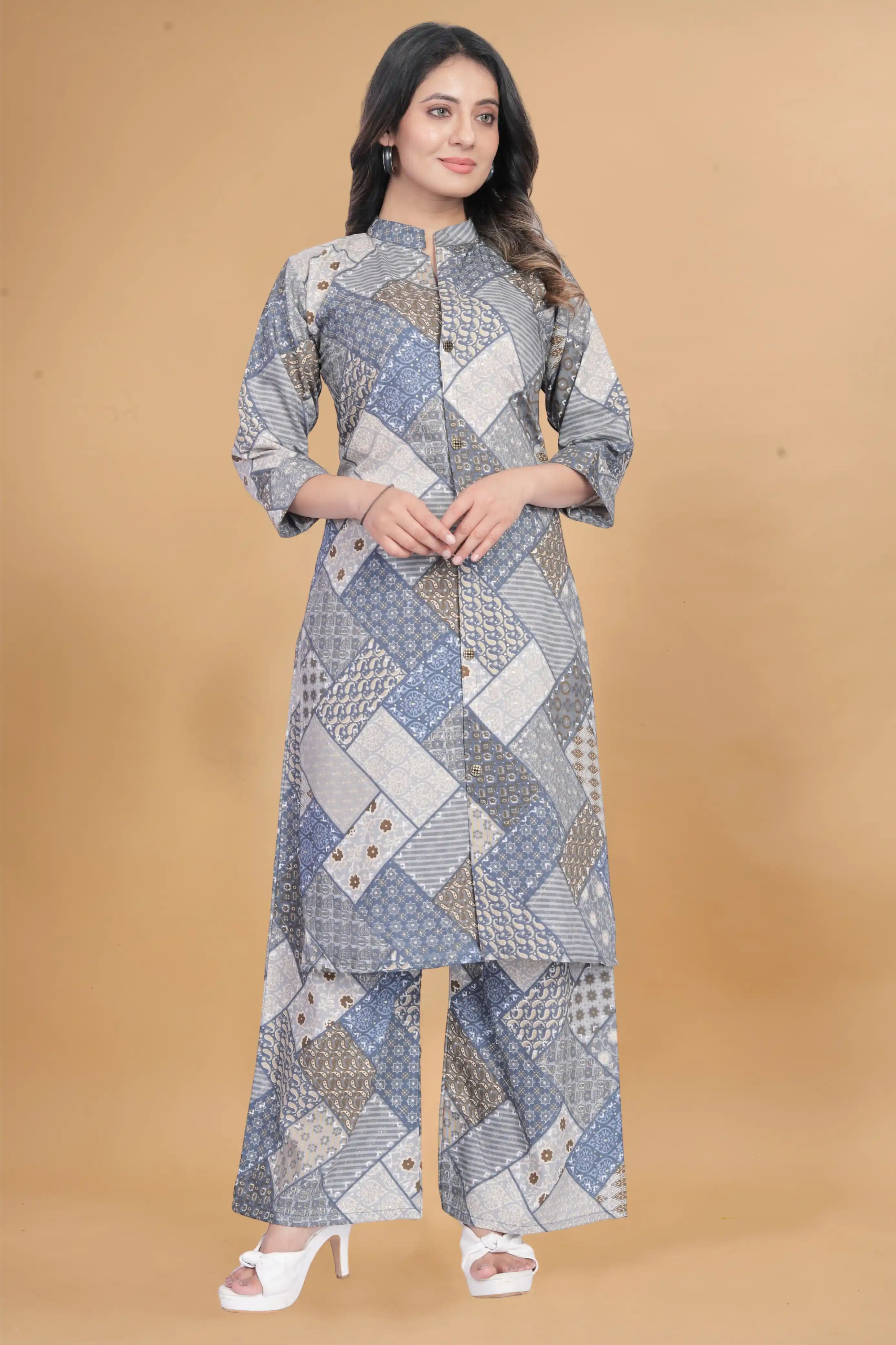 Co-ord Set for Women Printed Straight Kurta with Pant.png