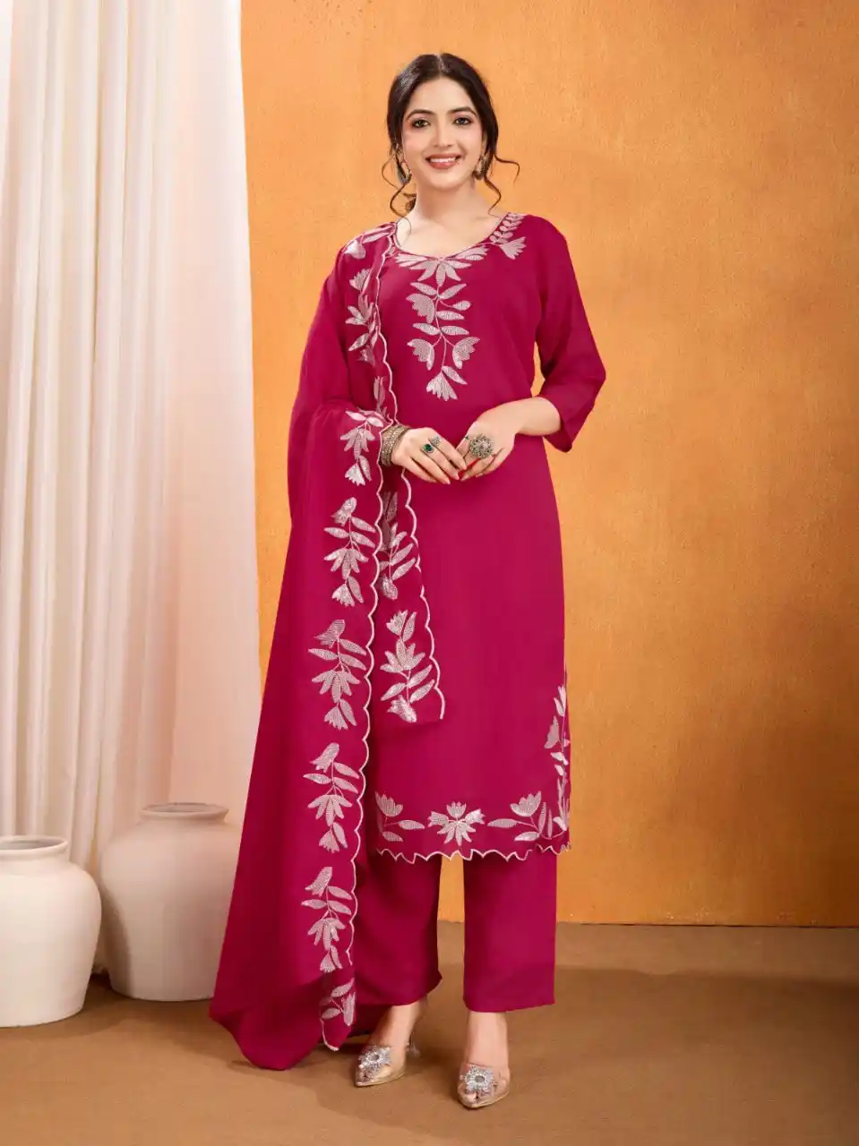 Pink  Aura Embroidered Kurta Set.png