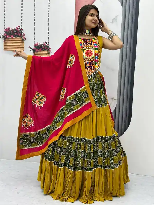 Digital patola print traditional lehenga choli .png