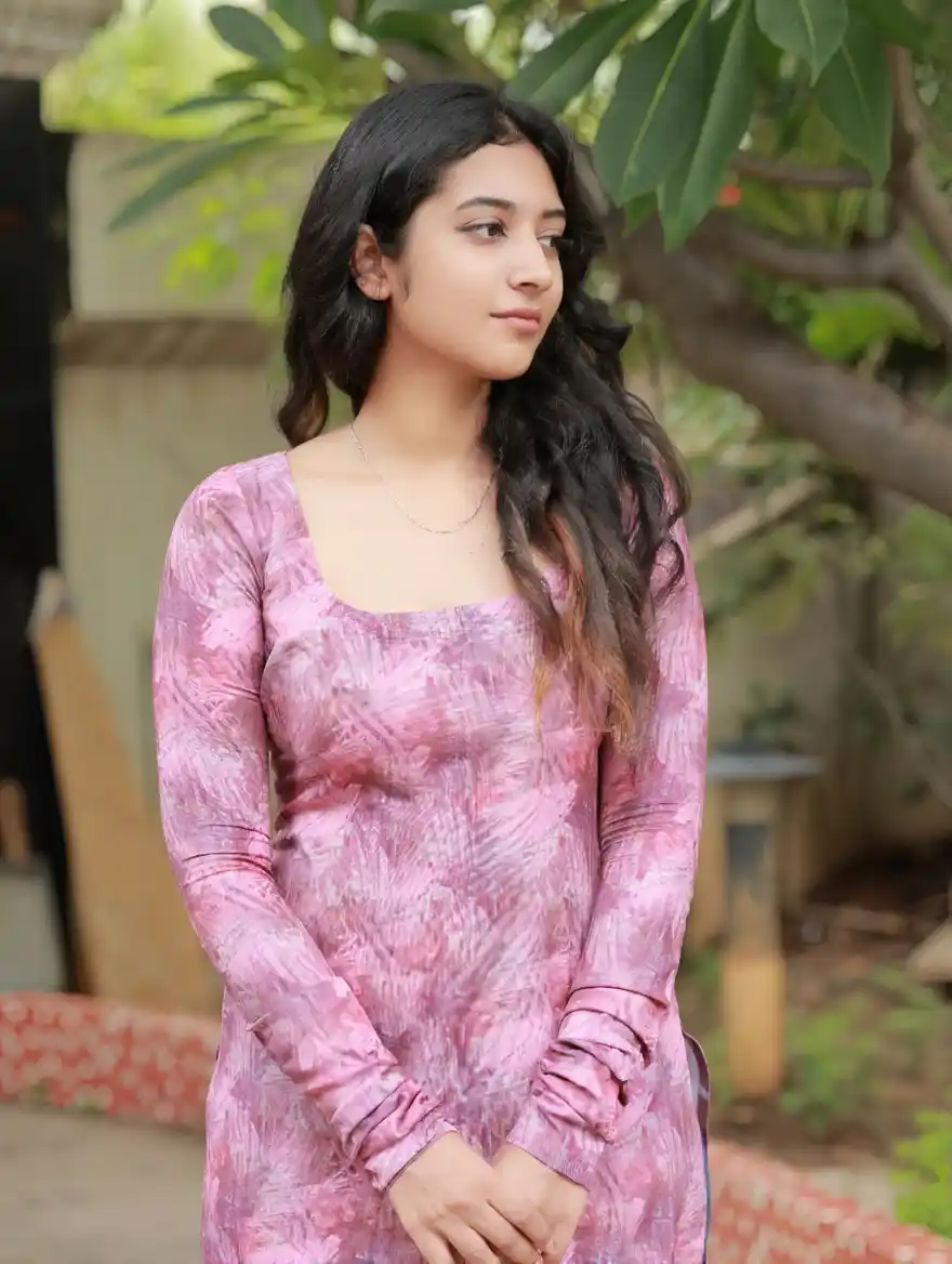 Pink Abstract Print Square Neck Kurti with Criss-Cross Back Tie-Up.png