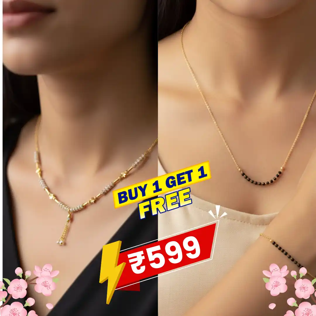 Buy 1 Get 1 Free Gold Plated Mangalsutra Combo for Women | Elegant Daily Wear Chain Set @ ₹599.png