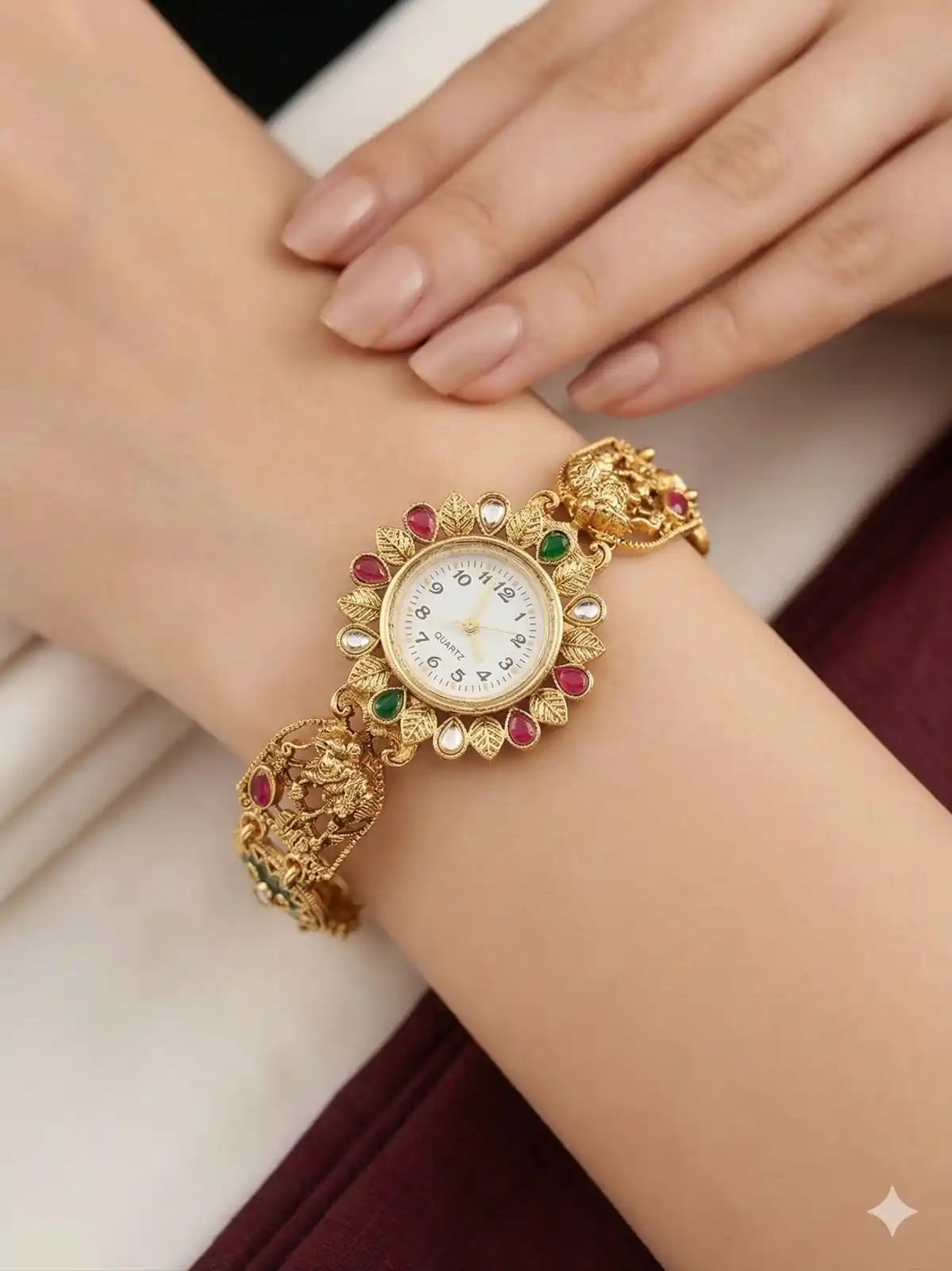 Royal Heritage Floral Gold Bracelet Watch.png