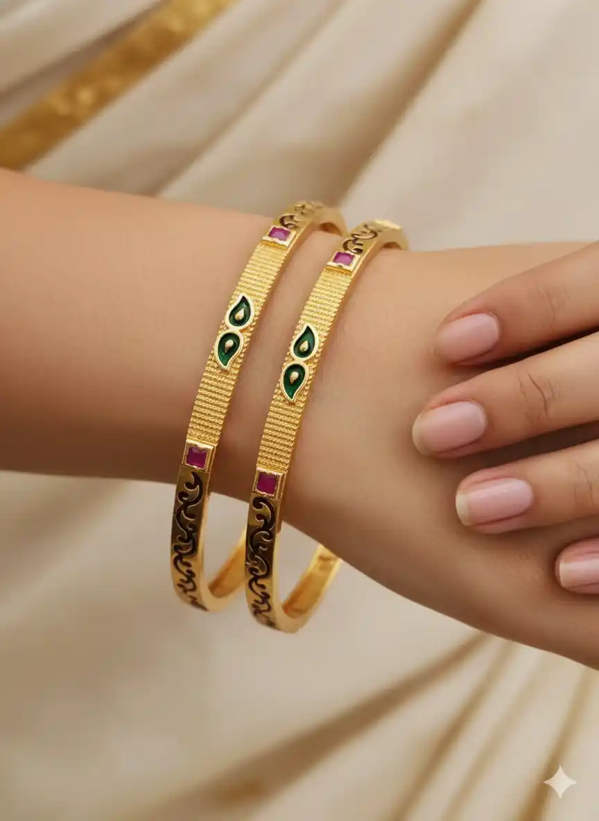 micro gold plated ad diamond studed fancy meenawork 2 pcs bangle .png