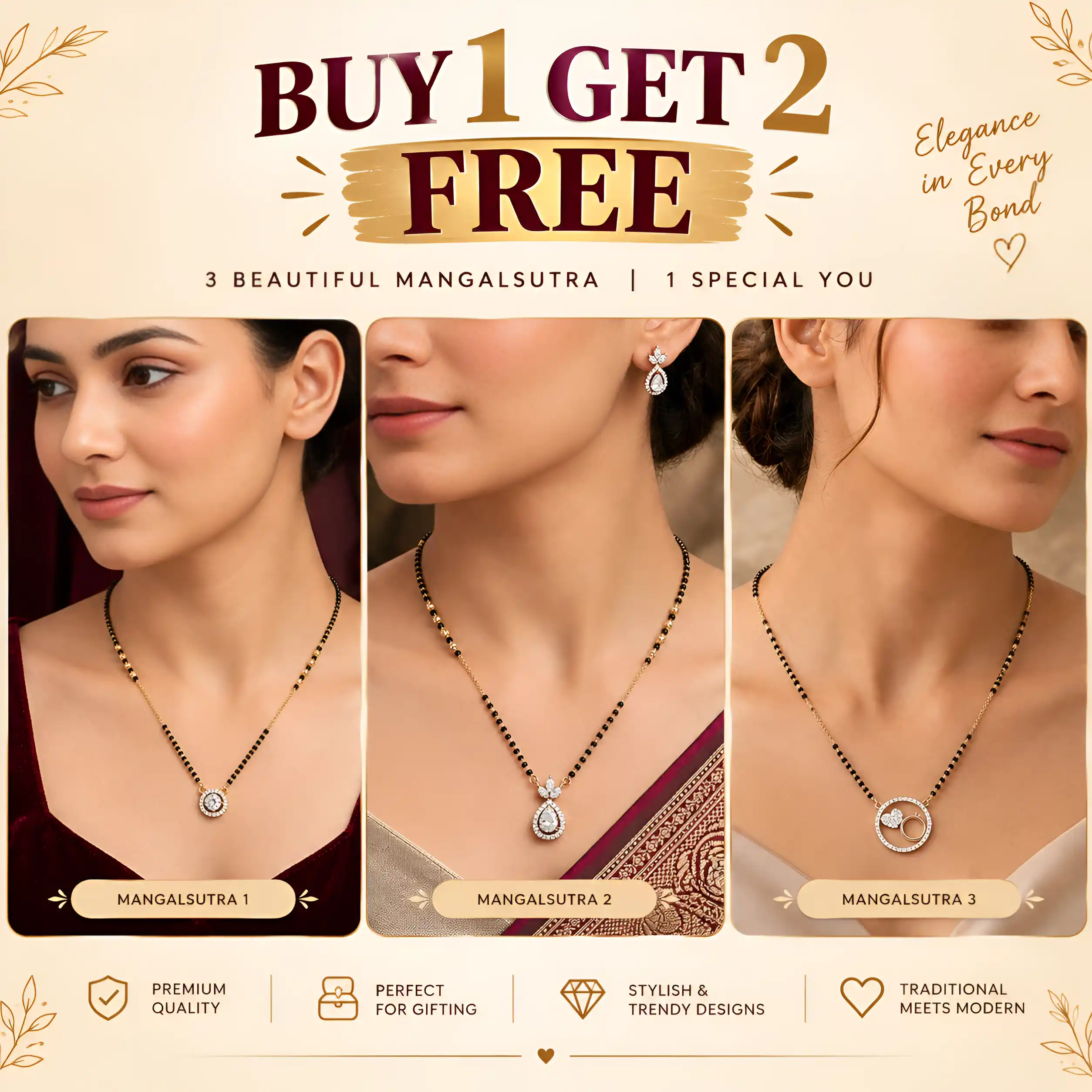 Buy 1 Get 2 Free – Elegant Gold-Plated Black Bead Mangalsutra | Trendy Designer Mangalsutra for Women.png