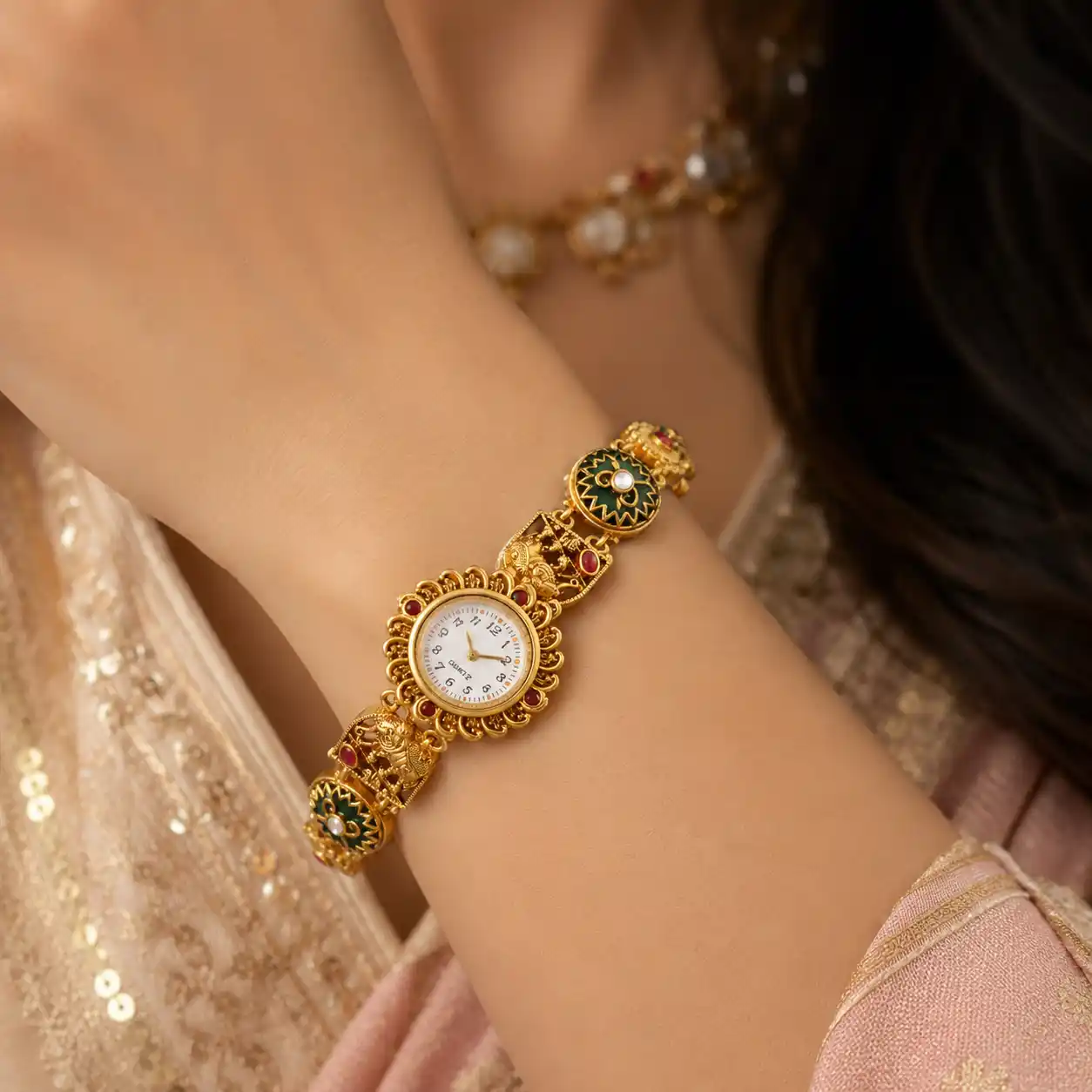 Royal Antique Gold-Tone Bracelet Kashmiri Heritage .png