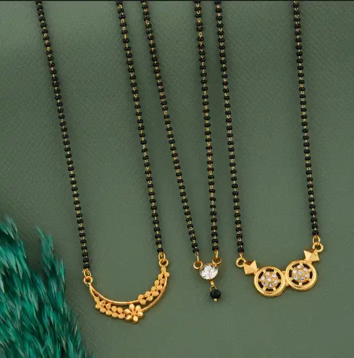 Rose Gold Anti Tarnish And Premium Quality Mystic Leaflet Mangalsutra For Women Combo Pack.png