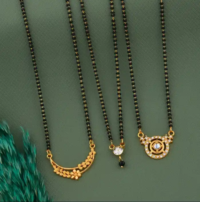 Rose Gold Anti Tarnish And Premium Quality Mystic Leaflet Mangalsutra For Women Combo Pack.png