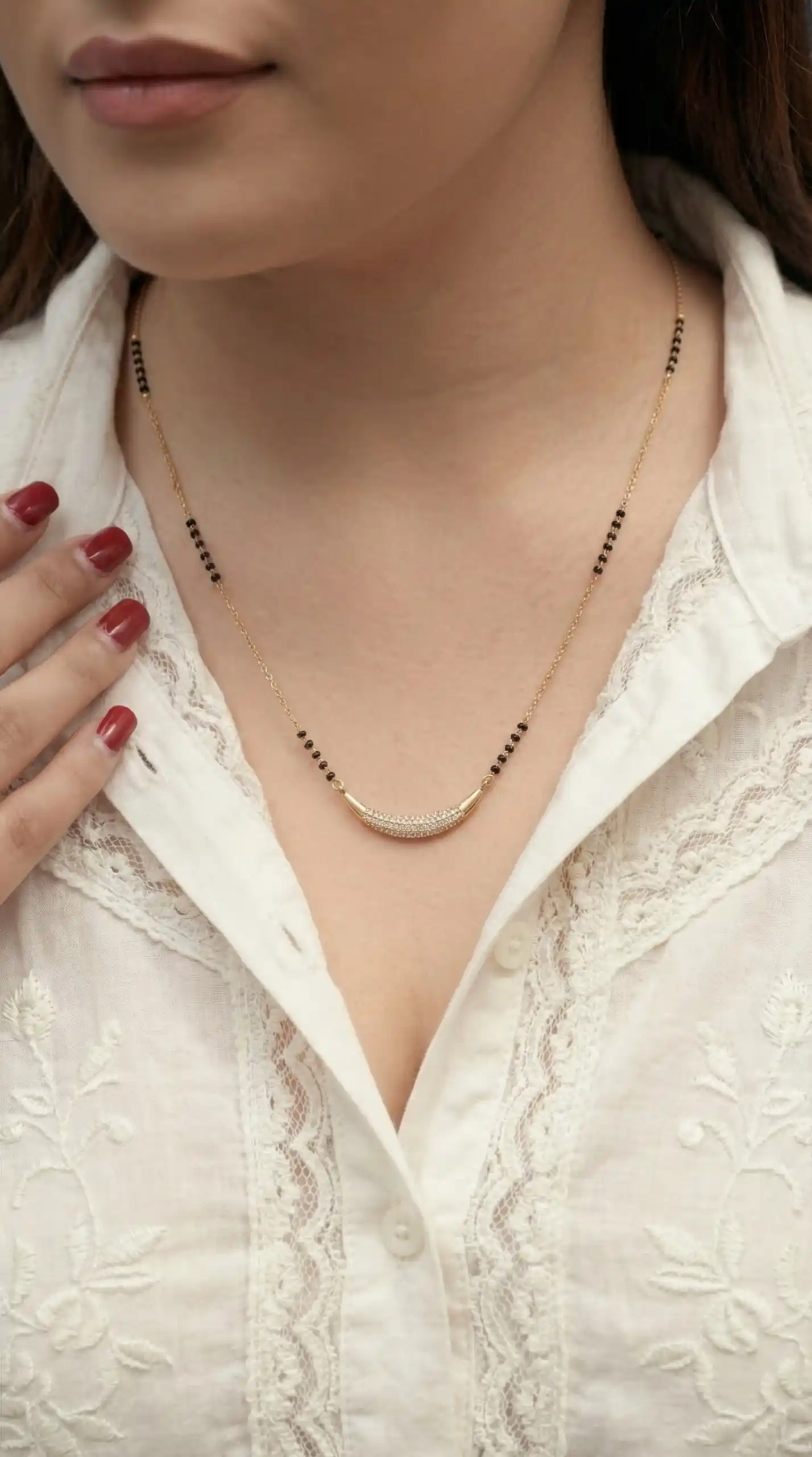 Rose Gold Anti Tarnish Ritvi Mangalsutra For Women.png