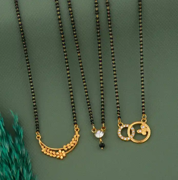 Rose Gold Anti Tarnish And Premium Quality Mystic Leaflet Mangalsutra For Women Combo Pack.png