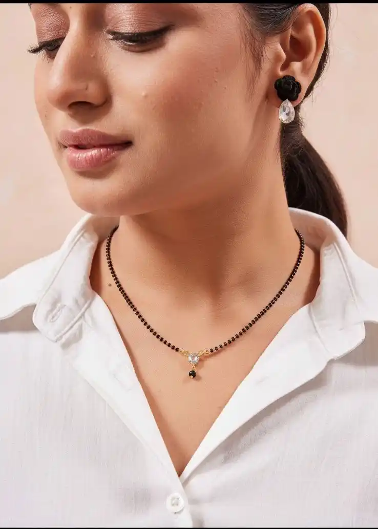 Rose Gold Mystic Leaflet Anti Tarnish Mangalsutra For Women.png