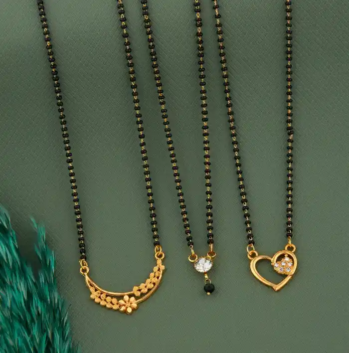 Rose Gold Anti Tarnish And Premium Quality Mystic Leaflet Mangalsutra For Women Combo Pack.png