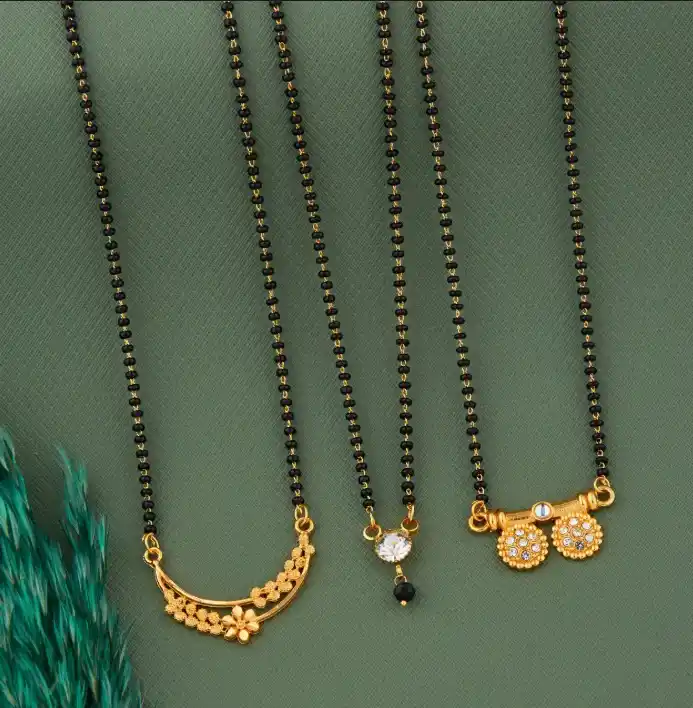 Rose Gold Anti Tarnish And Premium Quality Mystic Leaflet Mangalsutra For Women (Combo Pack).png